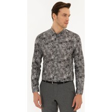 Cacharel Khaki Slim Fit Long Sleeve Shirt