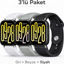MMP Shop Xiaomi Redmi Watch 5 Active / Watch 5 Lite Uyumlu 3'lü Yumuşak Soft Yüksek Kalite Spor Kordon