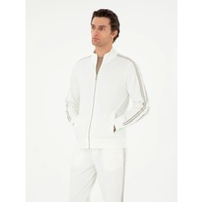Cacharel Ecru Regular Fit Full-Zip Sweatshirt