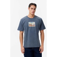 Les Benjamins Regular Fit Men's Blue T-Shirt