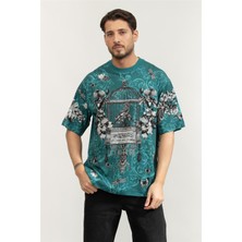 Versace Jeans Couture Jer Pan Cab Couriosite Men's Crew Neck T-Shirt Multicolor