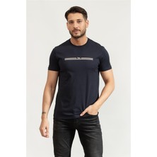 Harmont&blaıne Harmont Blaine Men's Crew Neck T-Shirt Navy