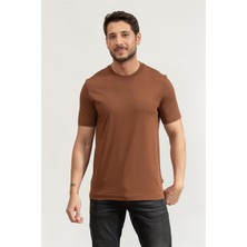 Boss Thompson Men's Crew Neck T-Shirt Brown