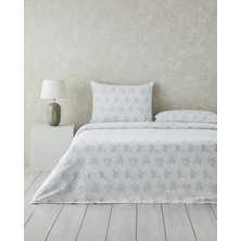 English Home Crispy Bloom Cotton Double Duvet Cover Set With Sheet 200X220 cm Green