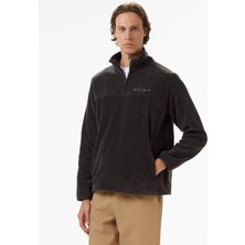United Unıted4 Men's Grey Half Zip Sweatshirt