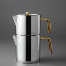 Jumbo Metalix Titanium Gold Induction Base Teapot - Titanium Gold