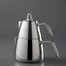 Jumbo Teos Metal Handle Induction Base Teapot - Steel