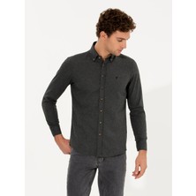 Cacharel Black Slim Fit Long Sleeve Shirt