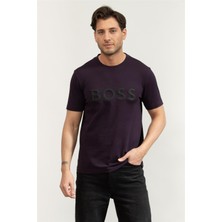 Boss Tee Iconic Zone Men's Crew Neck T-Shirt Purple