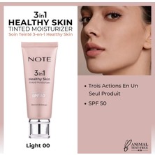 Aydogan's Cosmetics 3 In 1 Healthy Skin Light Tinted Moisturizer 50 Spf Renk Ton Eşitleyici Aydınlatıcı Krem, 00 Açık Ton