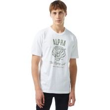 Alpha Industries Alpha Tiger Men's White T-Shirt
