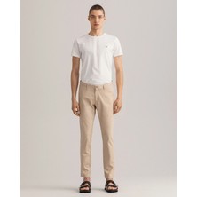 Gant Men's Beige Slim Fit Hallden Trousers
