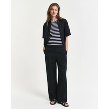 Gant Women's Black Relaxed Fit Trousers