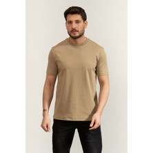 Boss H Thompson 247 Men's Crew Neck T-Shirt Beige