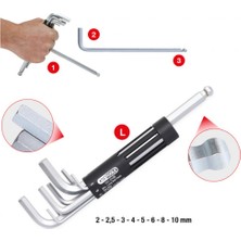 Ks Tools 151.2100 8 Parçalı Topbaş Allen Takımı