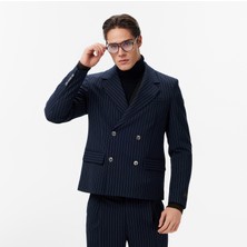 Les Benjamins Regular Fit Men's Navy Jacket