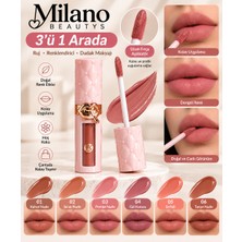 Milano Beautys Dudak Renklendirici Ruj – 6 Farklı Renk Seçeneği, Yumuşak Dokulu Ruj