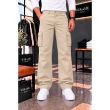 Wkm Erkek Gabardin Baggy Fit Kargo Pantolon