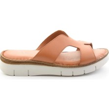 Bambi Tan Genuine Leather Women's Slippers K04296100303