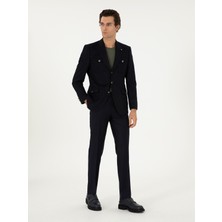 Cacharel Dark Navy Slim Fit Trousers