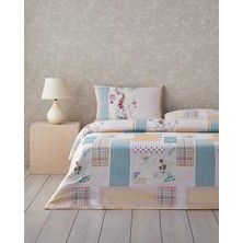 English Home Patch Bouquet Reversible Cotton Double Duvet Cover Set 200X220 cm Green-Yellow