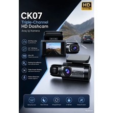 Mobixom CK07 3 Kanallı 1080P Araç Kamerası 2 Inç IPS Ekran 170° Gece Görüşlü Park Modlu
