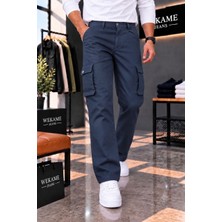 Wkm Erkek Casual Gabardin Regular Fit Kargo Pantolon