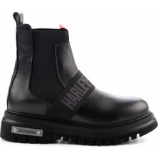 Harley Davidson Harley Davıdson Black Genuine Leather Men's Boots & Booties HD1777055703