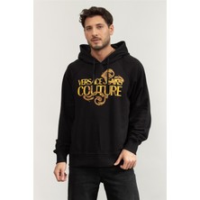 Versace Jeans Couture 76GAIG00CF01G Rx Logo Baroque Sweatshırts Black