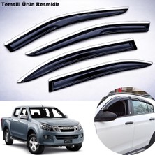 Caraks Isuzu D-Max Krom Cam Rüzgarlığı Abs Nikelajlı Krom Mügen Cam Rüzgarlığı 2013-2020 Arası 4 Parça
