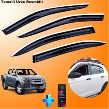 Friemats Isuzu D-Max Krom Cam Rüzgarlığı Nikelajlı Abs Krom Mügen Cam Rüzgarlığı 2013-2020 Arası + Ebrayn 150ML Koku