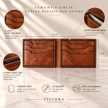 Felora Leather Felora Hakiki Deri Erkek Cüzdanı – El Yapımı El Dikişi, 6 Kart Bölmeli, 2 Gizli Cepli