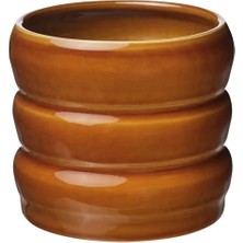 IKEA Hasselbukett Seramik Saksı , Kahverengi-Sarı, 12 Cm, Iç-Dış Mekan