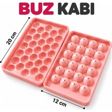 Mianna Buz Kabı Buz Kalıbı Yuvarlak Buz Yapma Kalıbı Silikon Buzluk Içecek Buz Kalıbı 2 Adet 20X12 cm