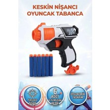 Farbu Oyuncak Nişancı 6-Dart Fırlatıcı Soft Mermili Oyuncak Silah ve Blaze Storm Tabanca Seti ve 5 Soft Mermi
