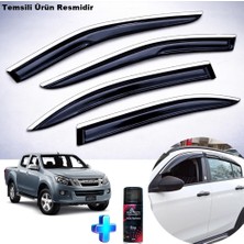 Caraks Isuzu D-Max Krom Cam Rüzgarlığı Abs Nikelajlı Mügen Cam Rüzgarlığı 2013-2020 Arası + Ebrayn 150ML Koku