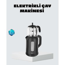 Birsence Sinbo Elektrikli Çay Makinesi 1.7 L Su Isıtıcı ve Cam Demlikli Güvenli Kullanım