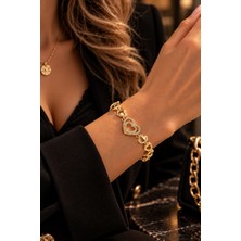Adata Jewelry Celik Vıp 14K Xuping Zirkon Dolce Bileklik Gold