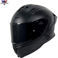 Sway 867 Lıne Matt Black Güneş Vizörlü Kapalı Kask