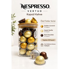 Nespresso Vertuo Kapsül Kahve Aromalı Tatlar Serisi 30 Lu Cam Saklama Hediyeli