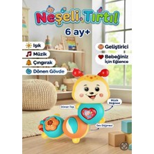 Farbu Oyuncak Montessori Neşeli Tırtıl Düğmeli Işıklı Müzikli 23 cm Eğitici ve Öğretici Çıngıraklı Bebek Oyuncağı