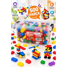 Ens Funny Blocks 500 Parça Renkli Eğitici Yapı Oyuncağı – Saklama Kutulu
