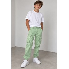 Ugly Duck Kargo Cepli Mint Pantolon - Mint Yeşili- Beyaz
