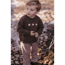 Cigit İnce Mevsimlik Sweatshirt 1-7 Yaş Kahverengi