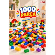 Ens Funny Blocks 1000 Parça Renkli Eğitici Yapı Oyuncağı – Saklama Kutulu