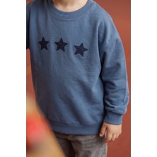 Cigit İnce Mevsimlik Sweatshirt 1-7 Yaş İndigo Mavi