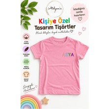 Atölyemix T-Shirt Çocuk %100 Pamuk 5-6 Yaş Kız&erkek Kişiye Özel (Isim) Tasarımı
