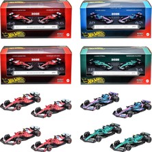 Hot Wheels Premium Formula 1 2025 JMM89 986C 4'lü Takım Seti 8 Araç Ferrari Alpine Aston Martin