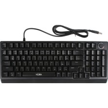 Apera G500X Yılıma 98 Tuşlu Rainbow Rgb Işıklı Kablolu Mekanik Hisli Gaming Klavye (Döner Topuzlu Ses & Işık Kontrolü)