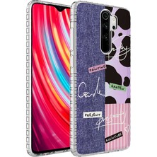 Xiaomi Redmi Note 8 Pro Kılıf Airbag Kenarlı Renkli Desenli Silikon Zore Elegans Kapak Mars